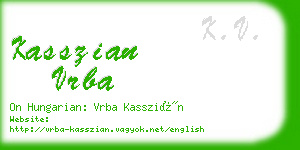 kasszian vrba business card